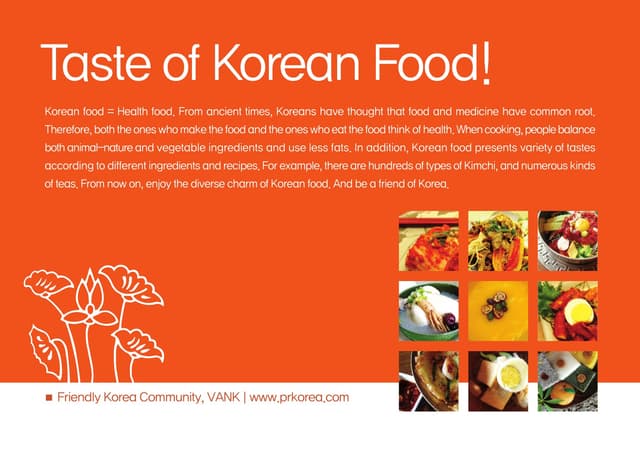 Korean Food Postcard Set (2004). This postcard set introduces Korean food, known for being healthy and full of diverse…