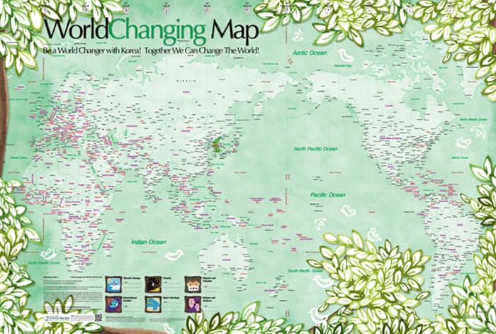 World Changing World Map (2009). The World Changing World Map is a promotional material that encourages young people…