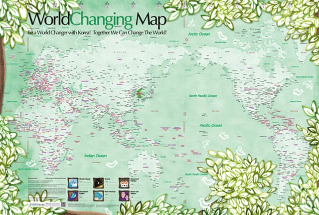 World Changing World Map (2009). The World Changing World Map is a promotional material that encourages young people…