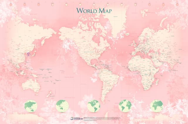 Americas-Centered World Map (2016). This is a promotional world map that places the Americas at the center of the map.
